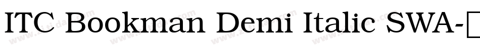 ITC Bookman Demi Italic SWA字体转换